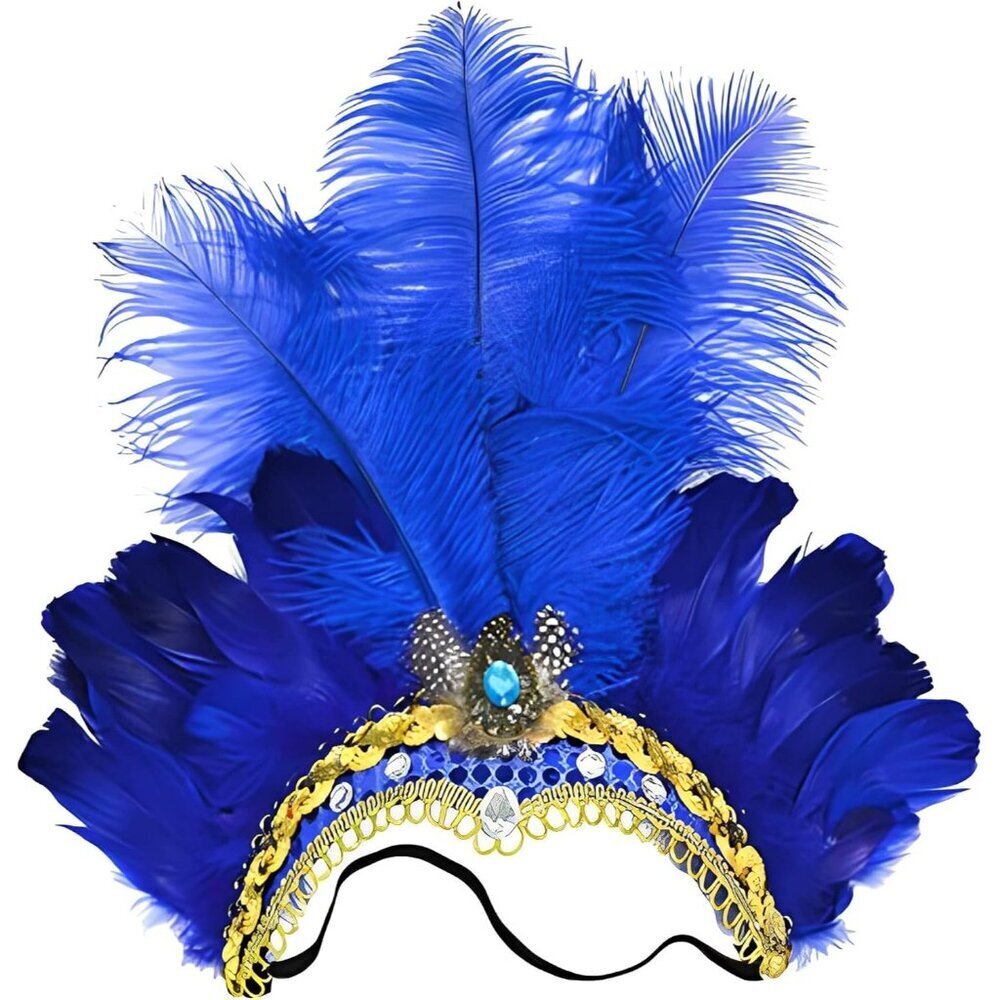 Feather Headband for Women Mardi Gras Costume Party Carnival Accessories